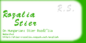 rozalia stier business card